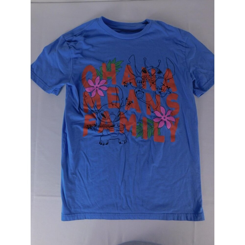 Disney Stitch Shirt unisex Small Blue Ohana Means Family Lilo & Stitch Graphic